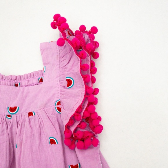 🍉Cat & Jack Watermelon Pom Pom Dress (5T) 🍉 - Picture 9 of 9